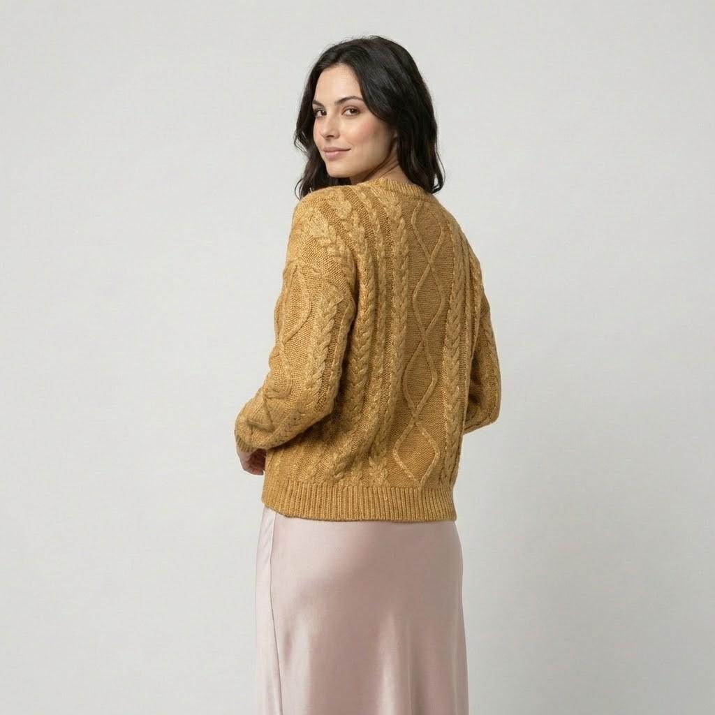 Maglione morbido lavorato a maglia con motivo geometrico in rilievo e vestibilità ampia