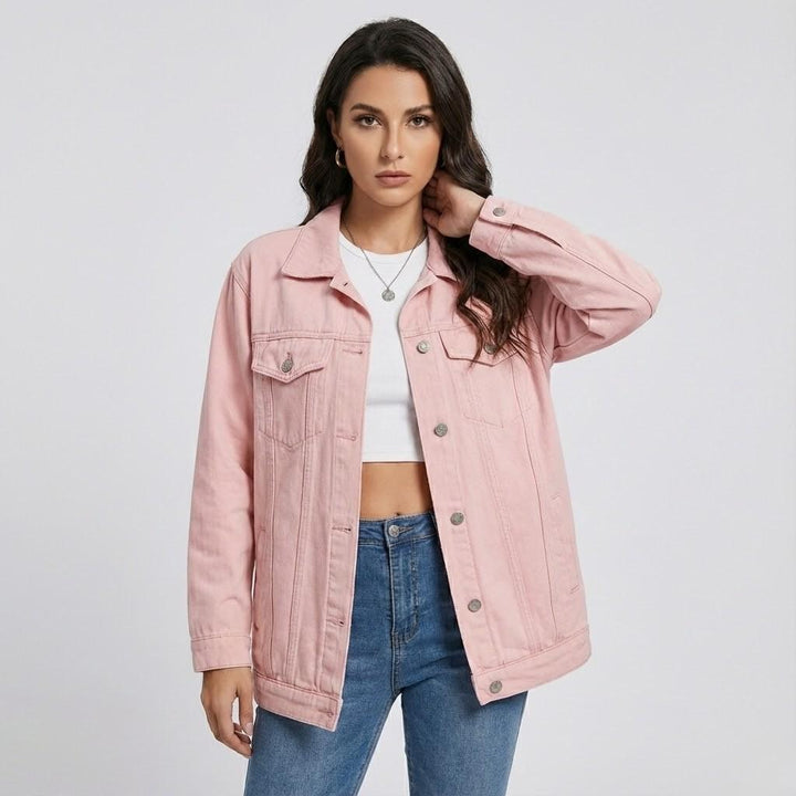Giacca in denim con taglio oversize in stile urbano