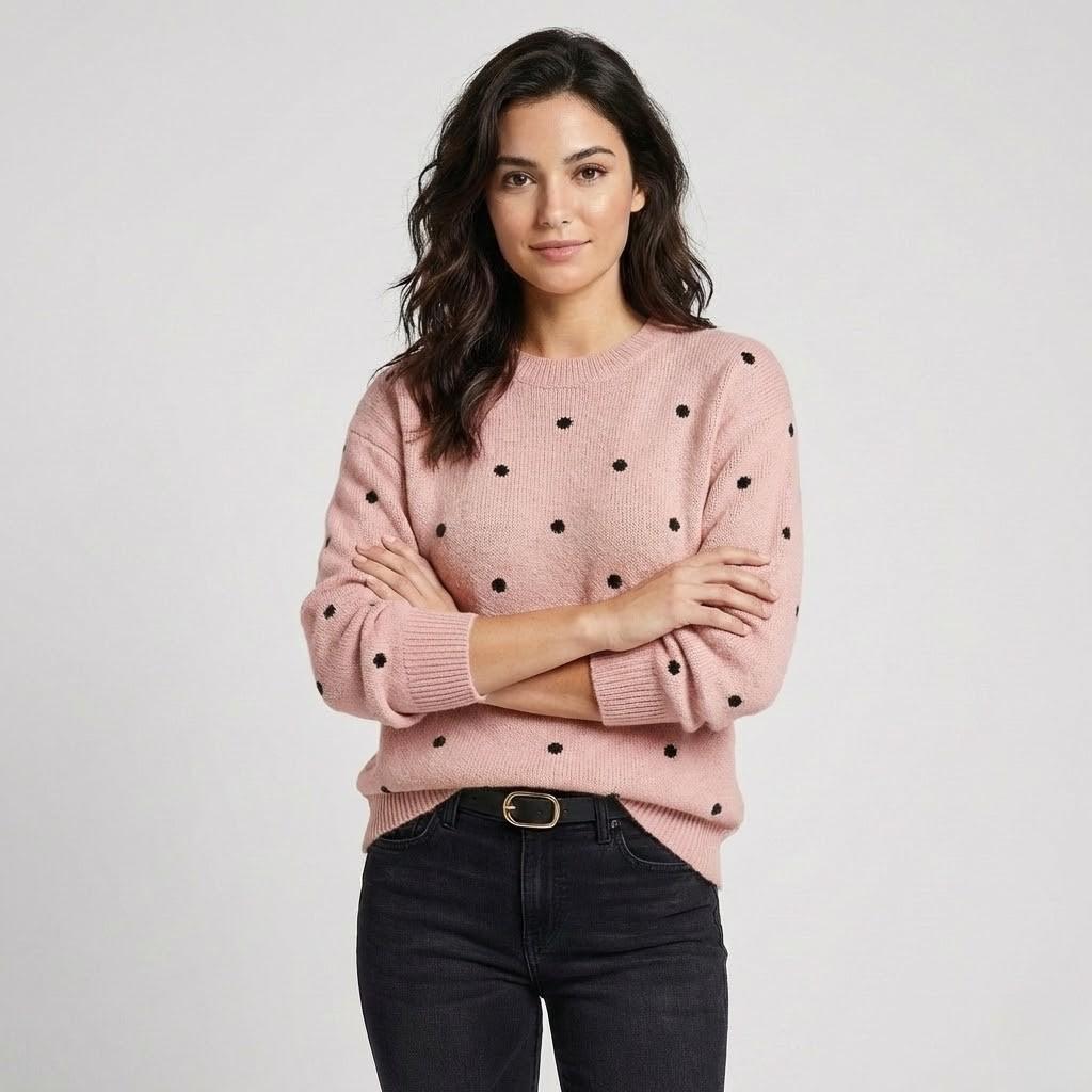 Maglione lavorato a maglia con motivo delicato