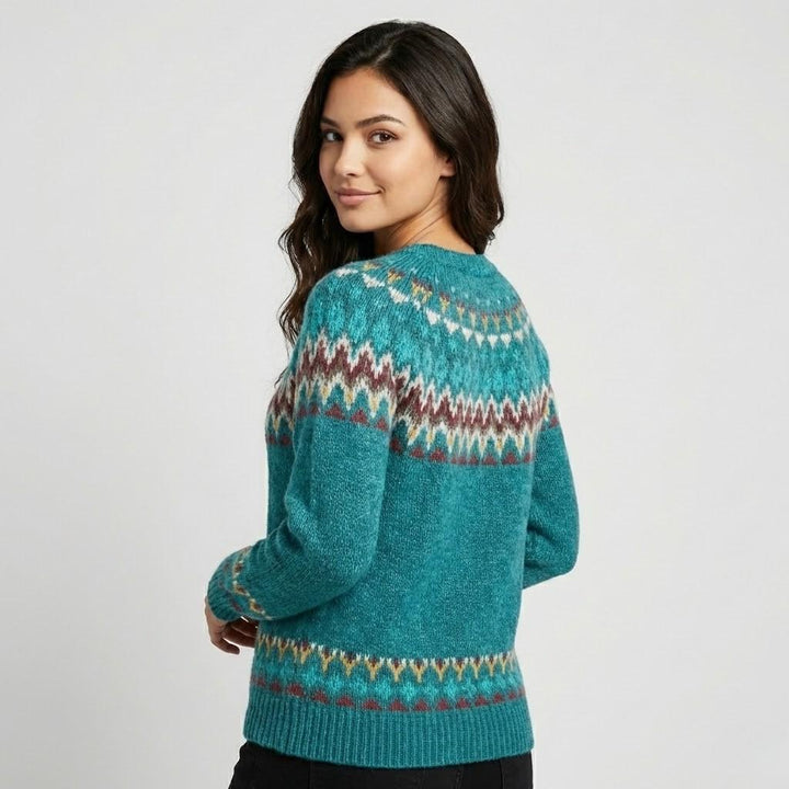 Maglione lavorato a maglia con motivo nordico