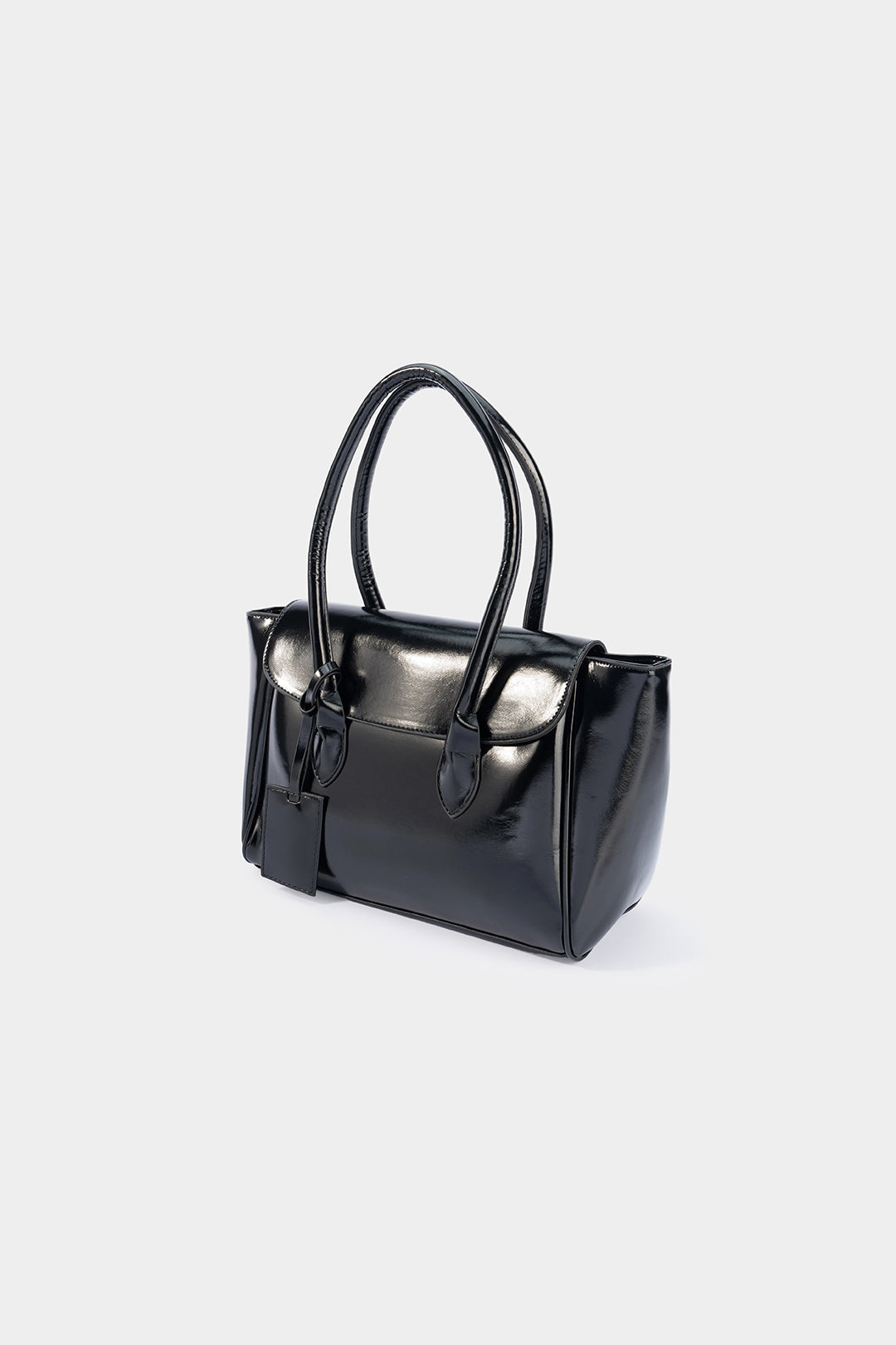 Borsa a spalla in materiale sintetico con zip