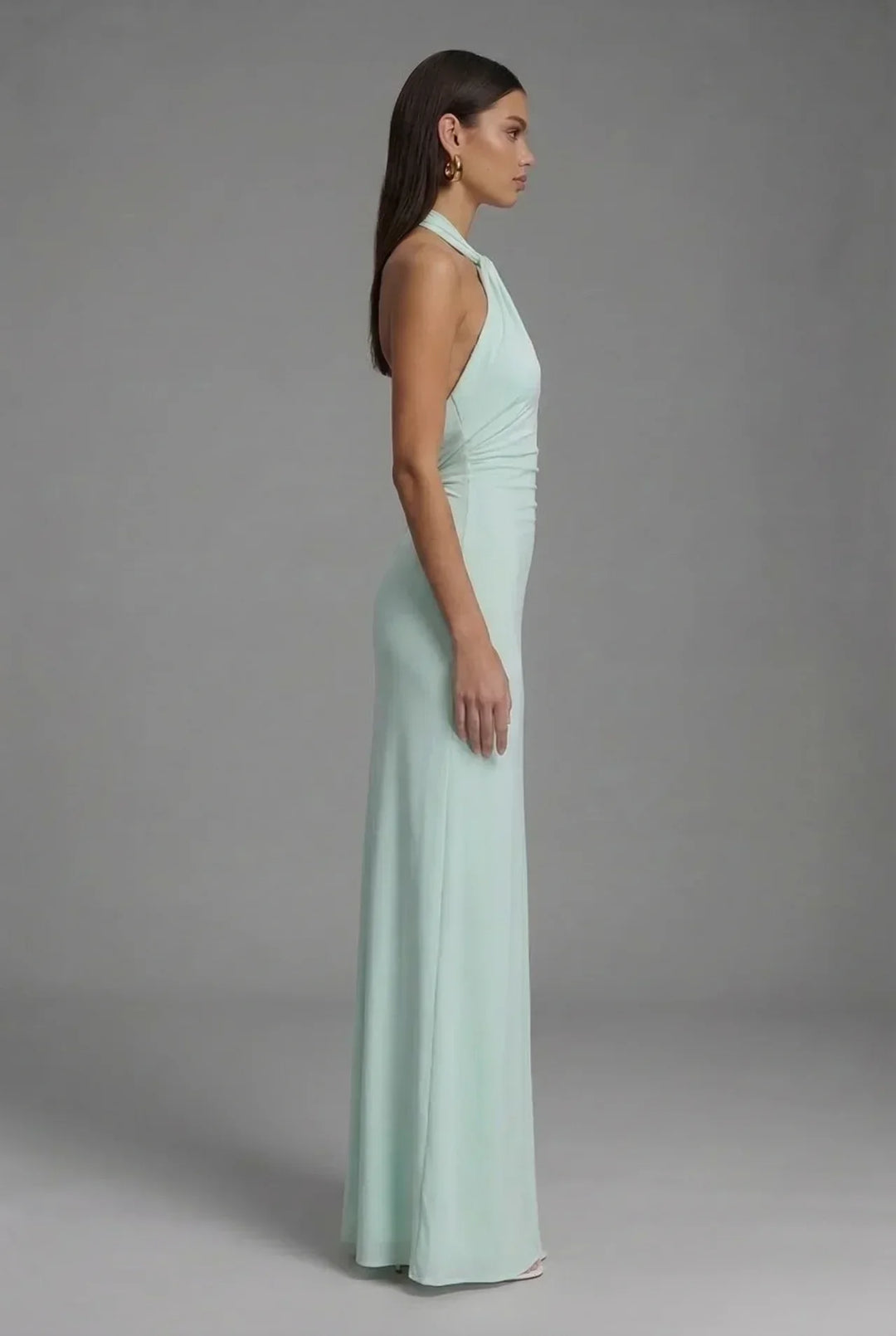 Greta | Vestito maxi lucido senza maniche