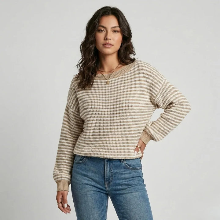 Maglione testurizzato con vestibilità ampia e strisce moderne