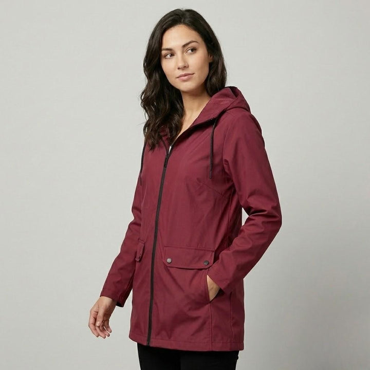 Parka leggera con taglio dritto e cappuccio