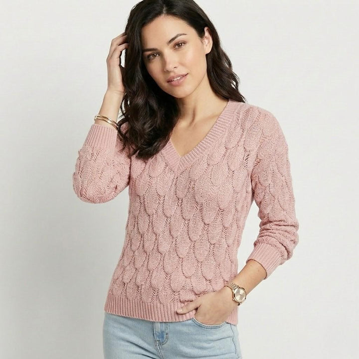 Maglione in misto cotone e lana con taglio morbido in stile moderno e casual