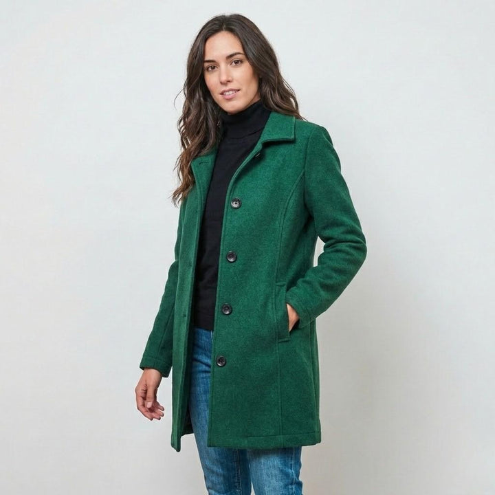 Cappotto classico in misto lana con taglio dritto in stile urbano