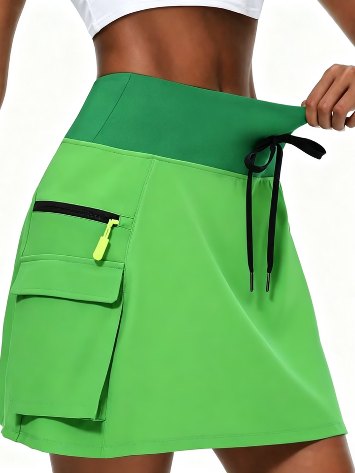 Gonna sportiva comoda con pantaloni shorts