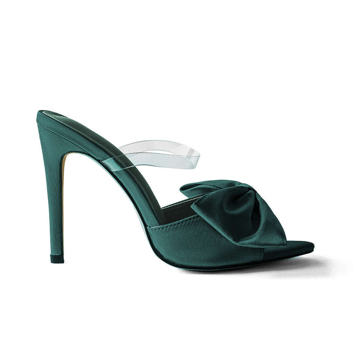 Slingback décolleté con tacco alto e fiocco