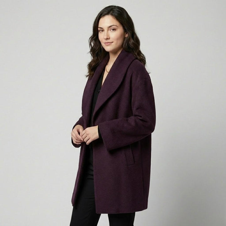 Cappotto fluido in misto lana con vestibilità ampia