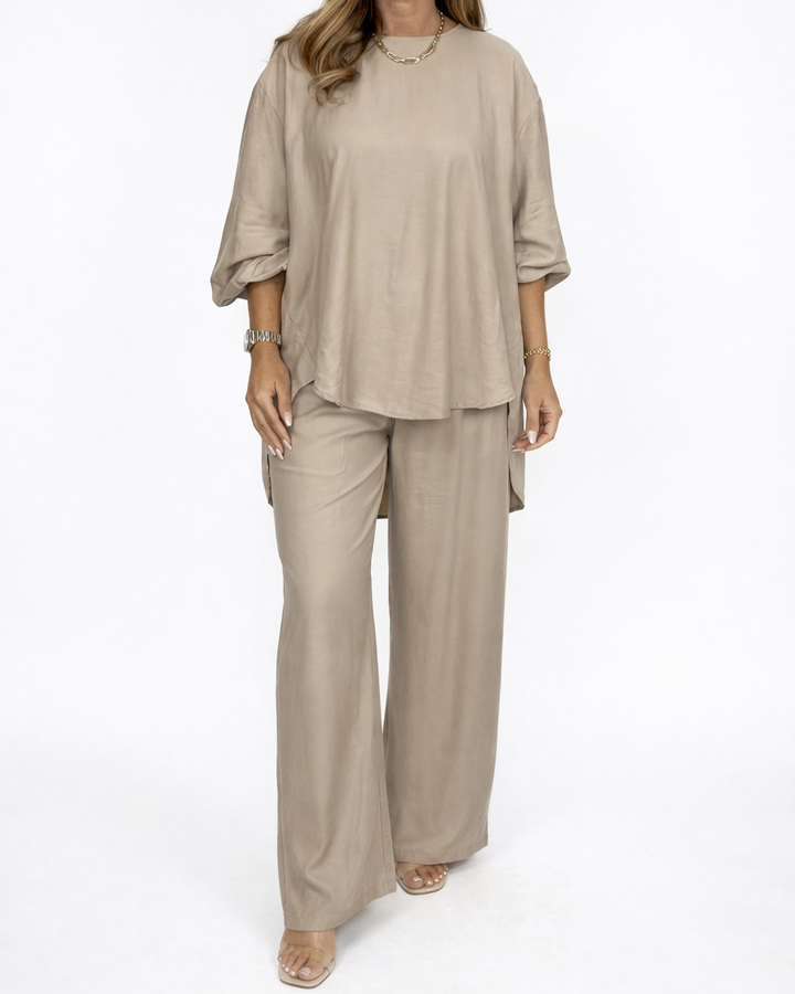 Kveta | Completo leggero con pantaloni larghi