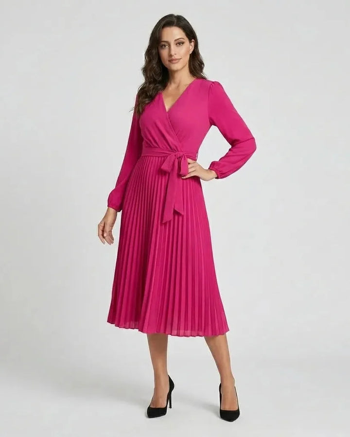Judita | Abito midi con cintura arricciata