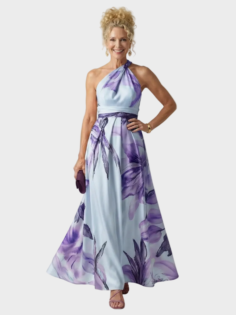 Emilia | Abito maxi a fiori