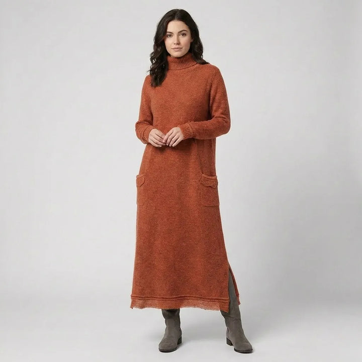 Eleonóra | Abito lungo in maglia dritto