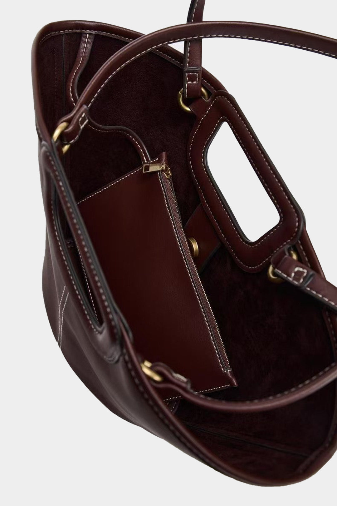 Borsa a tracolla in ecopelle dal look liscio