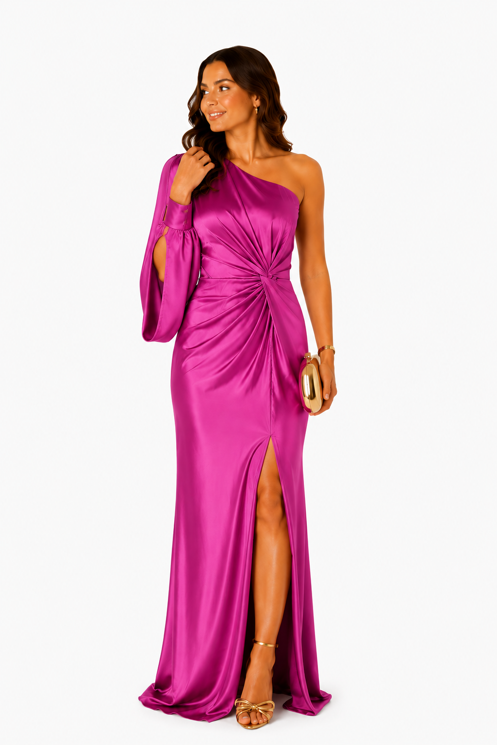 Milada | Abito maxi asimmetrico elegante