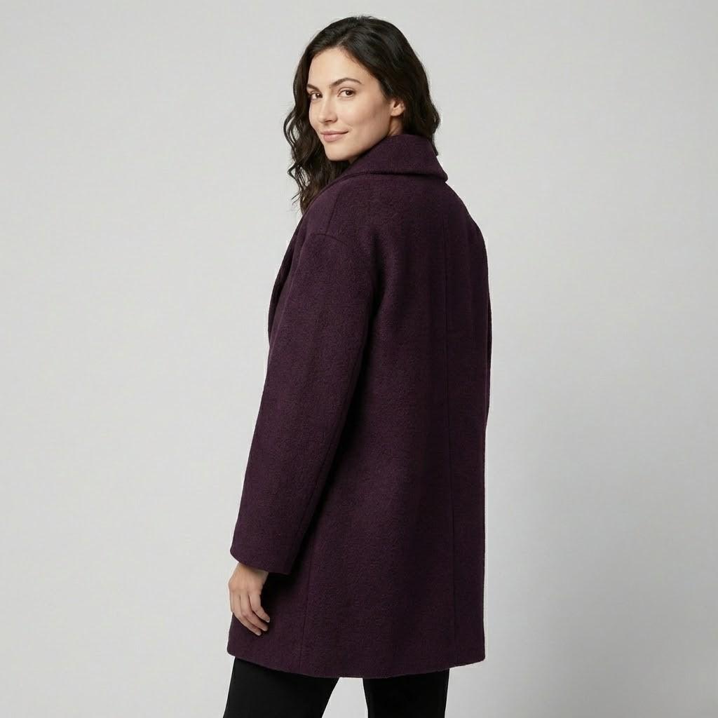 Cappotto fluido in misto lana con vestibilità ampia