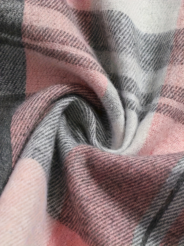 Drahomila | Camicia lunga a quadri in cotone con bottoni