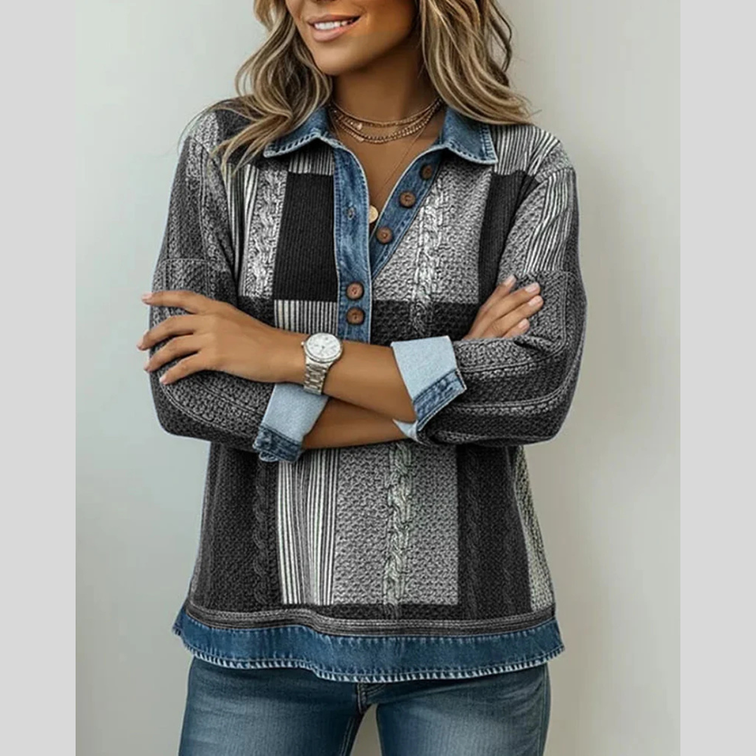 Sientje | Felpa patchwork nei