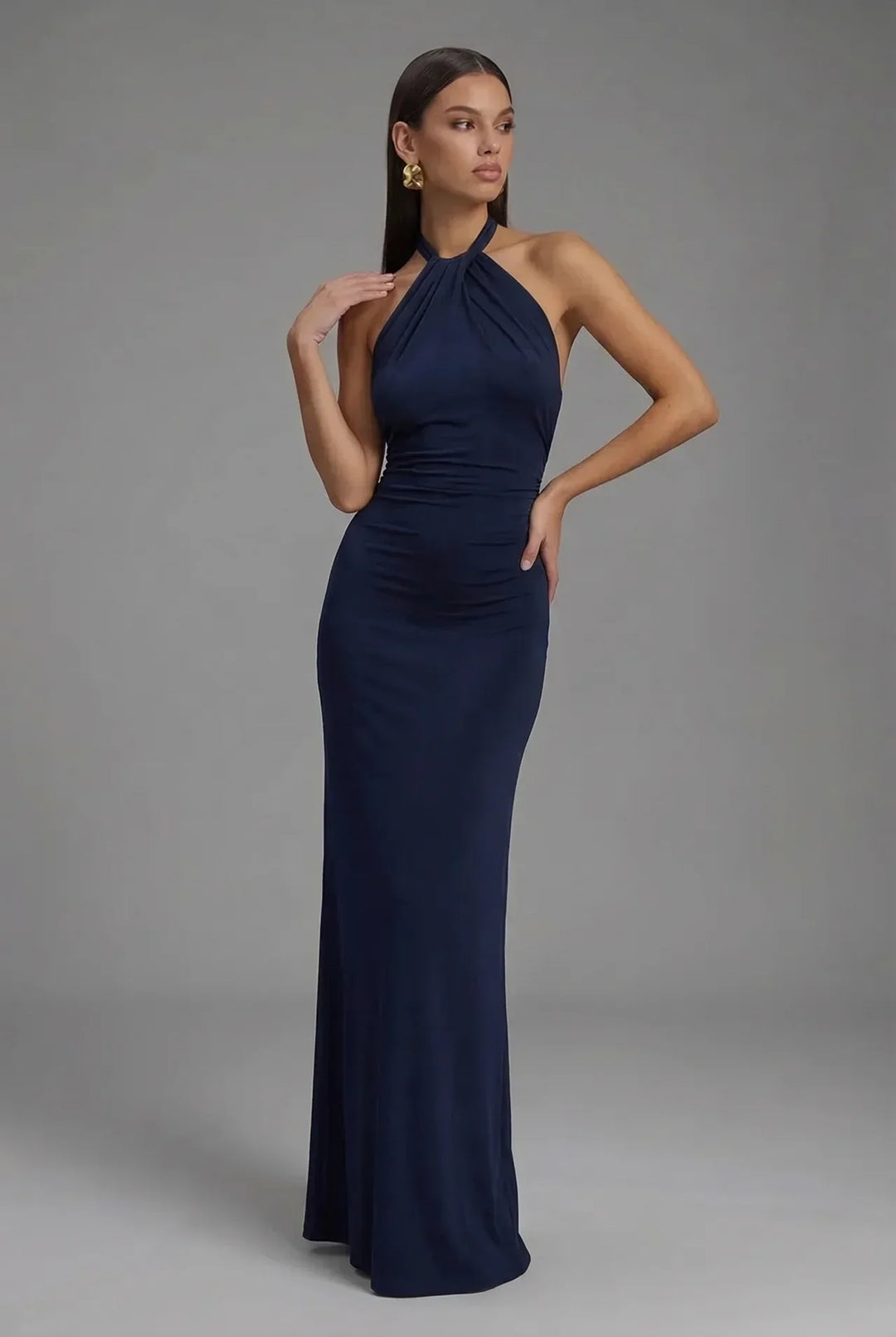 Greta | Vestito maxi lucido senza maniche