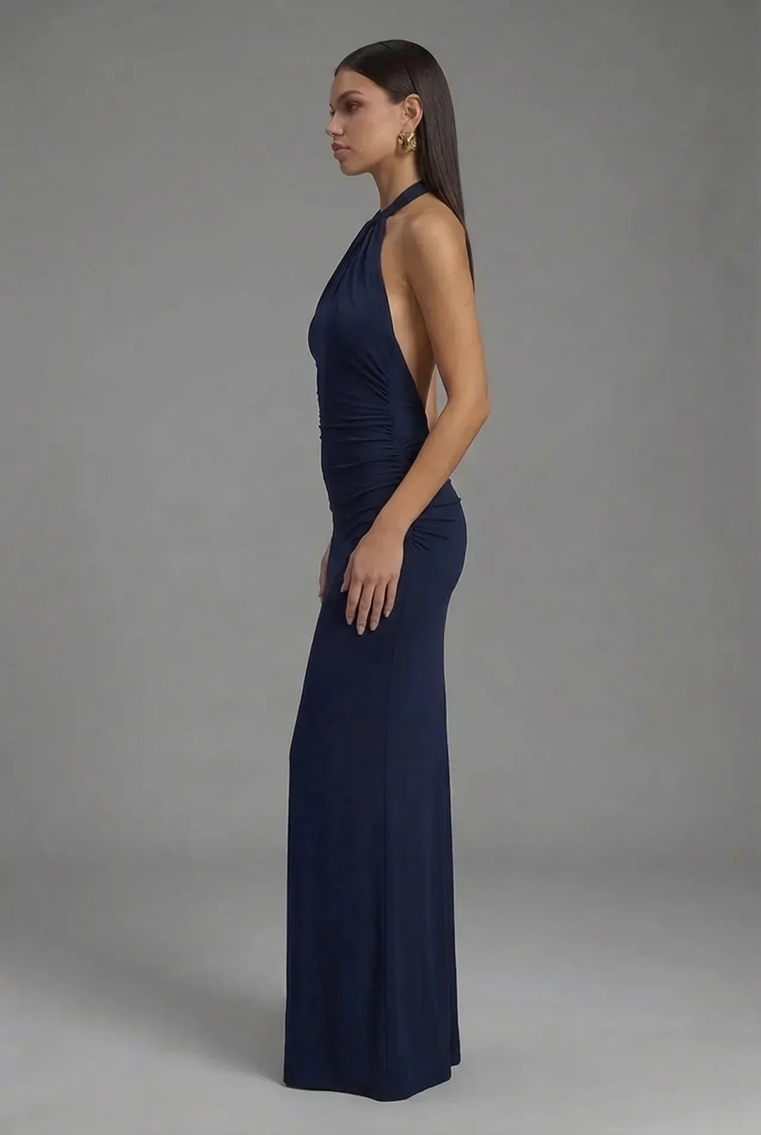 Greta | Vestito maxi lucido senza maniche