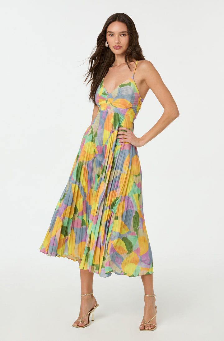 Teodora | Maxi abito blu con schiena scoperta