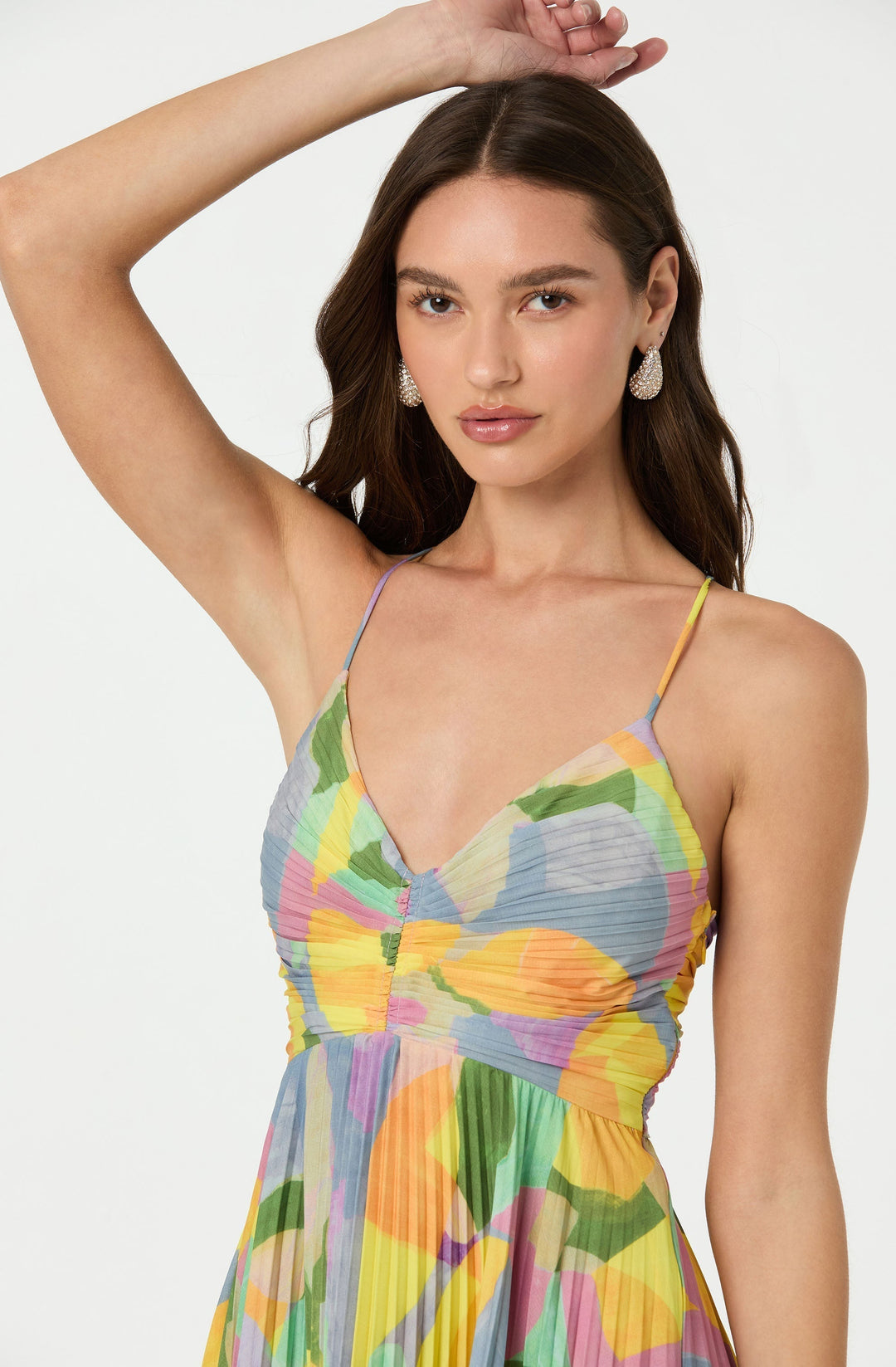 Teodora | Abito maxi blu con schiena scoperta