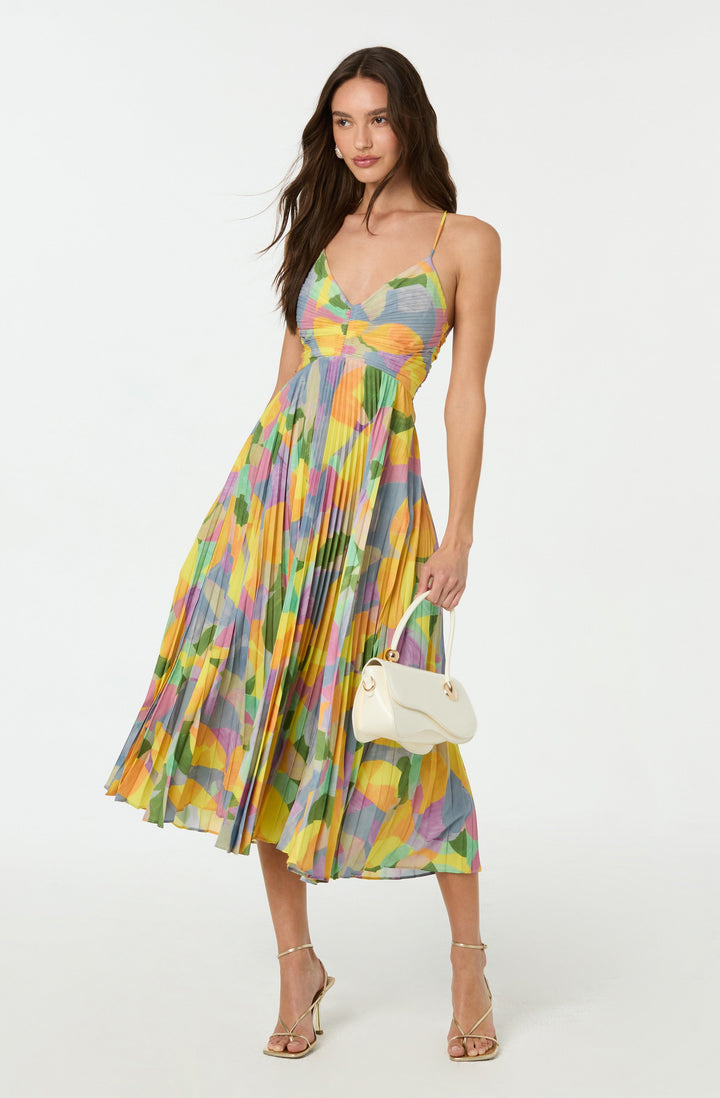 Teodora | Maxi abito blu con schiena scoperta