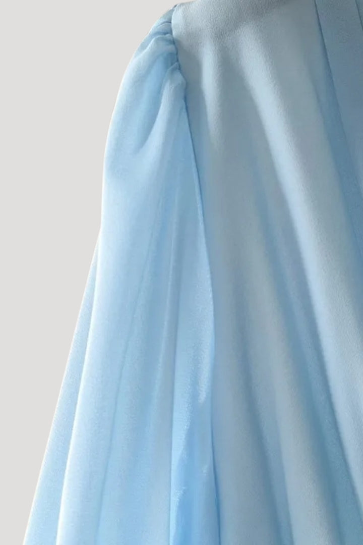 Noemi | Abito maxi plissettato leggero con motivo floreale