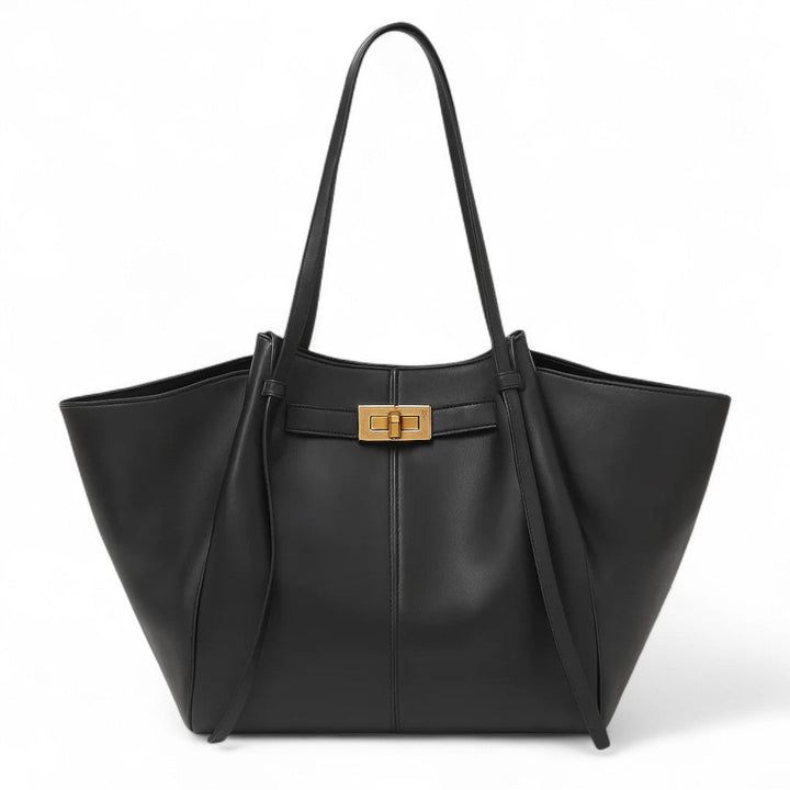 Grande borsa tote con chiusura girevole