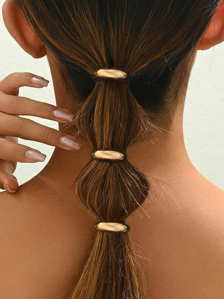 Spilla ovale minimalista liscia per capelli