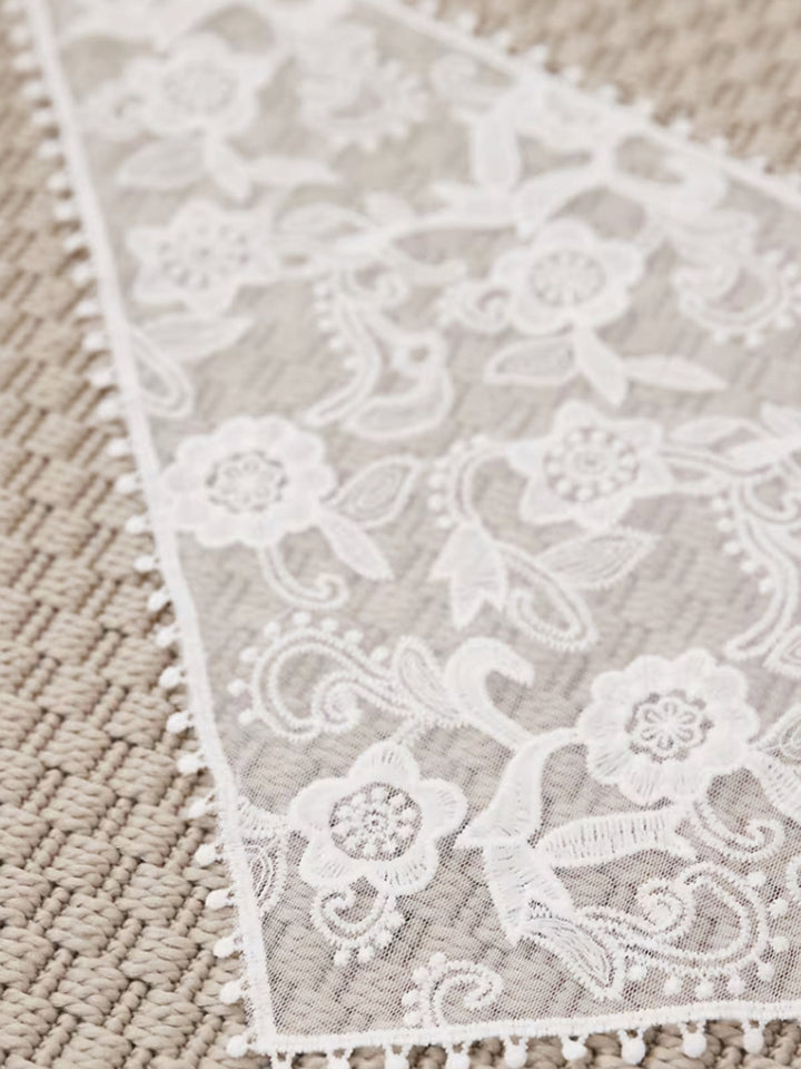 Foulard triangolare per capelli con dettaglio floreale