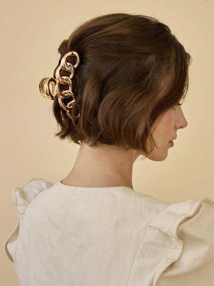 Grande fermaglio per capelli con catena massiccia