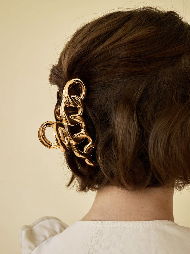 Grande fermaglio per capelli con catena massiccia
