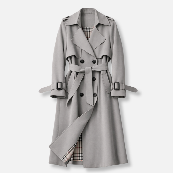 Trench con cintura e bottoni