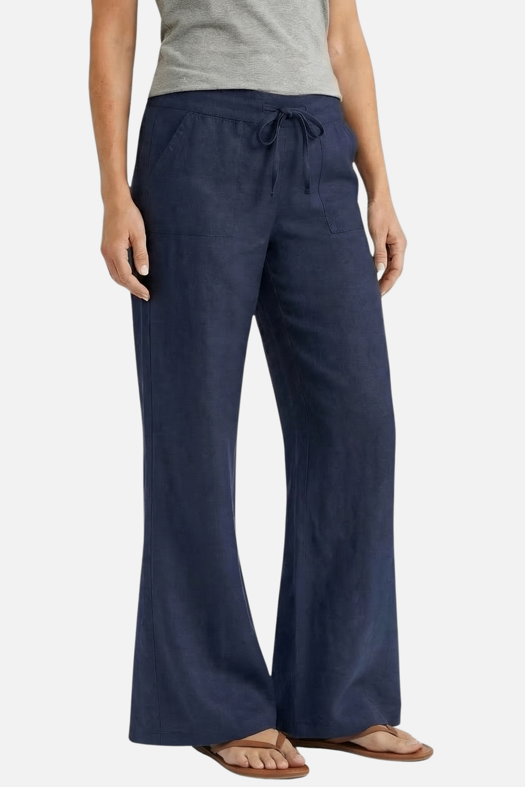 Pantaloni estivi traspiranti con coulisse e aspetto leggero