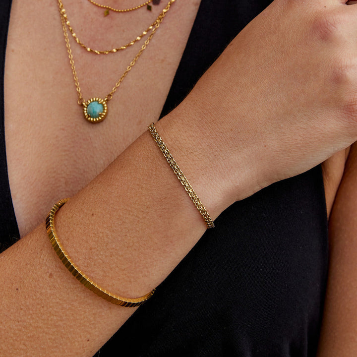 Bracciale a catena dorato Capri