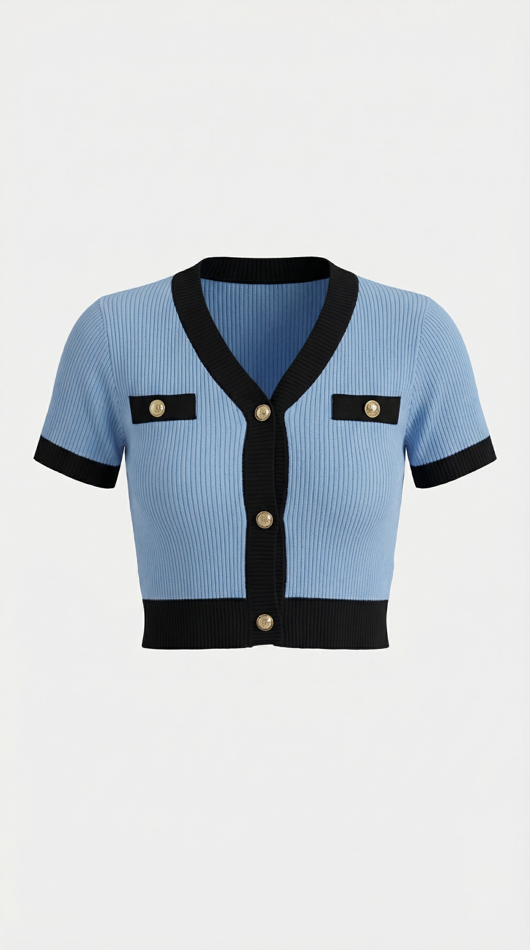 Cardigan aderente a maglia con maniche corte