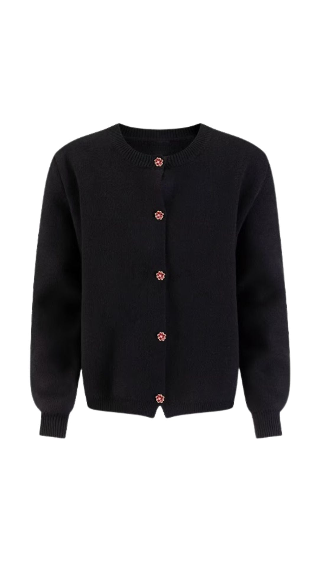Cardigan lavorato a maglia con chiusura a bottoni classica
