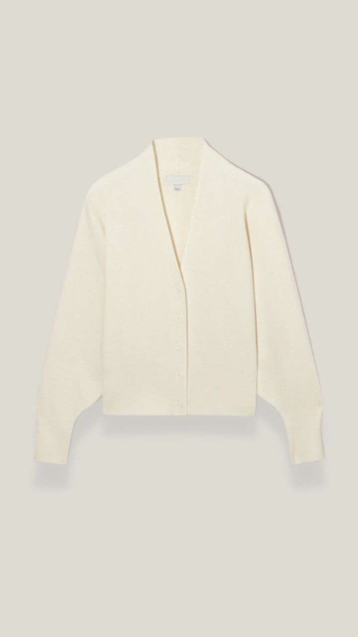 Cardigan lavorato a maglia con scollatura a V in stile senza tempo