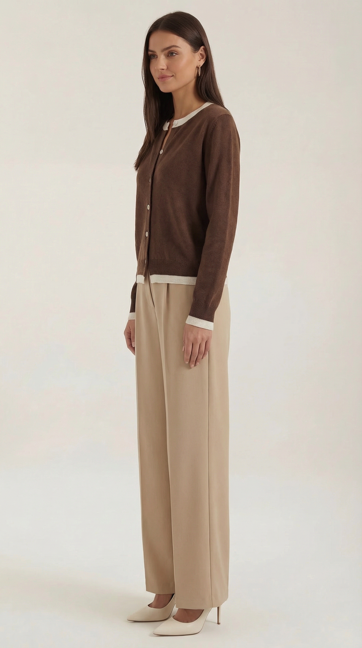 Cardigan lungo lavorato a maglia con maniche ampie e silhouette allungata