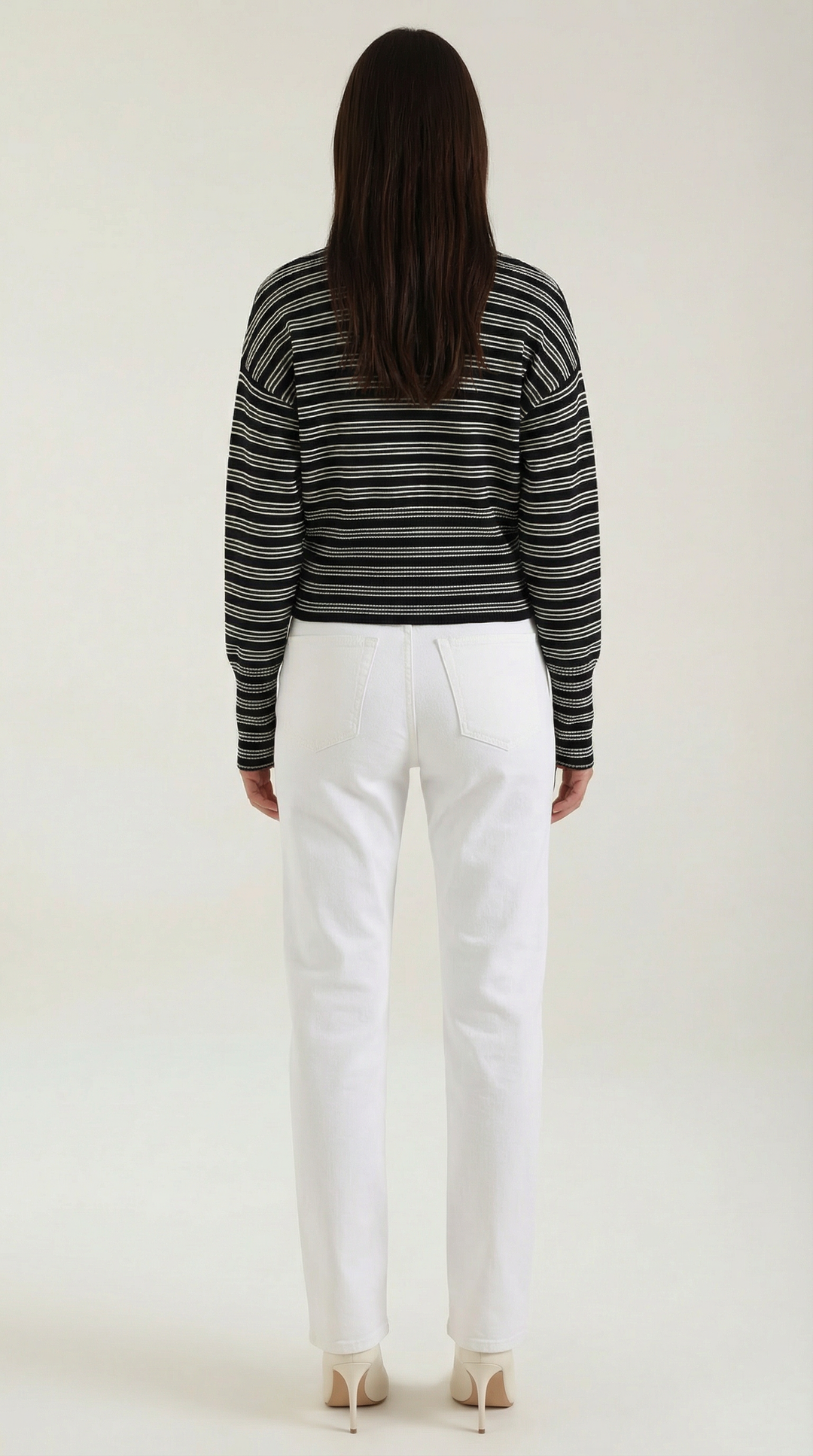 Cardigan lavorato a maglia con motivo a righe