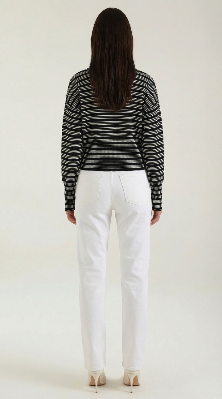 Cardigan lavorato a maglia con motivo a righe