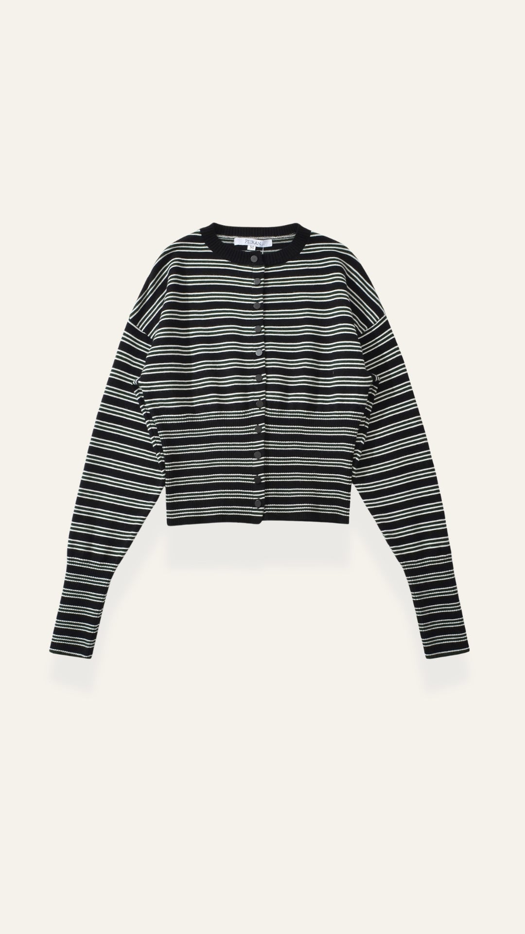 Cardigan lavorato a maglia con motivo a righe