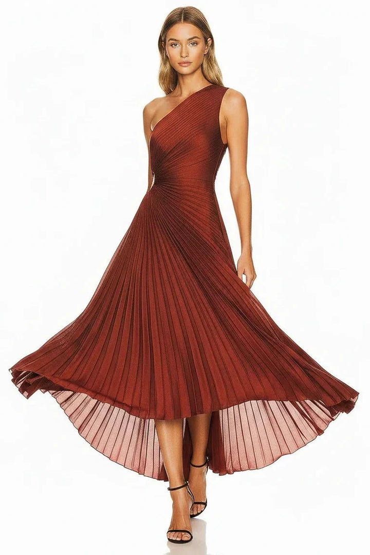 Gita | Abito maxi elegante plissettato