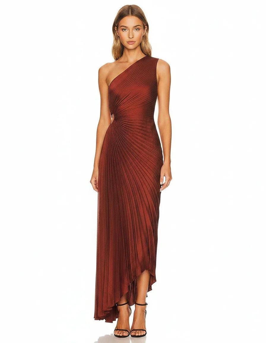 Gita | Abito maxi elegante plissettato