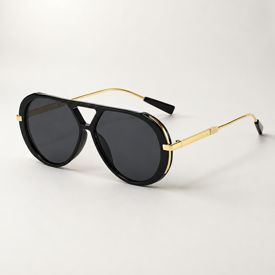 Occhiali da sole aviator con ponte a contrasto