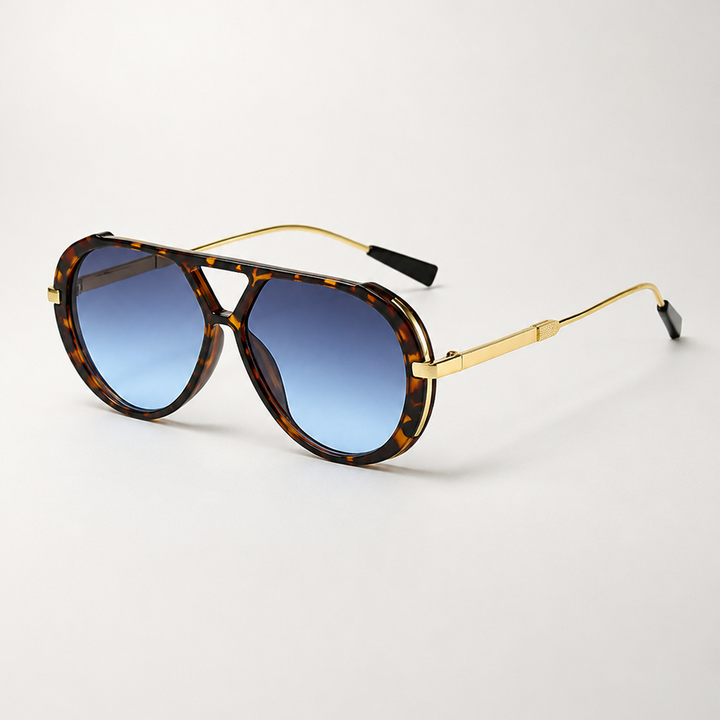 Occhiali da sole aviator con ponte a contrasto