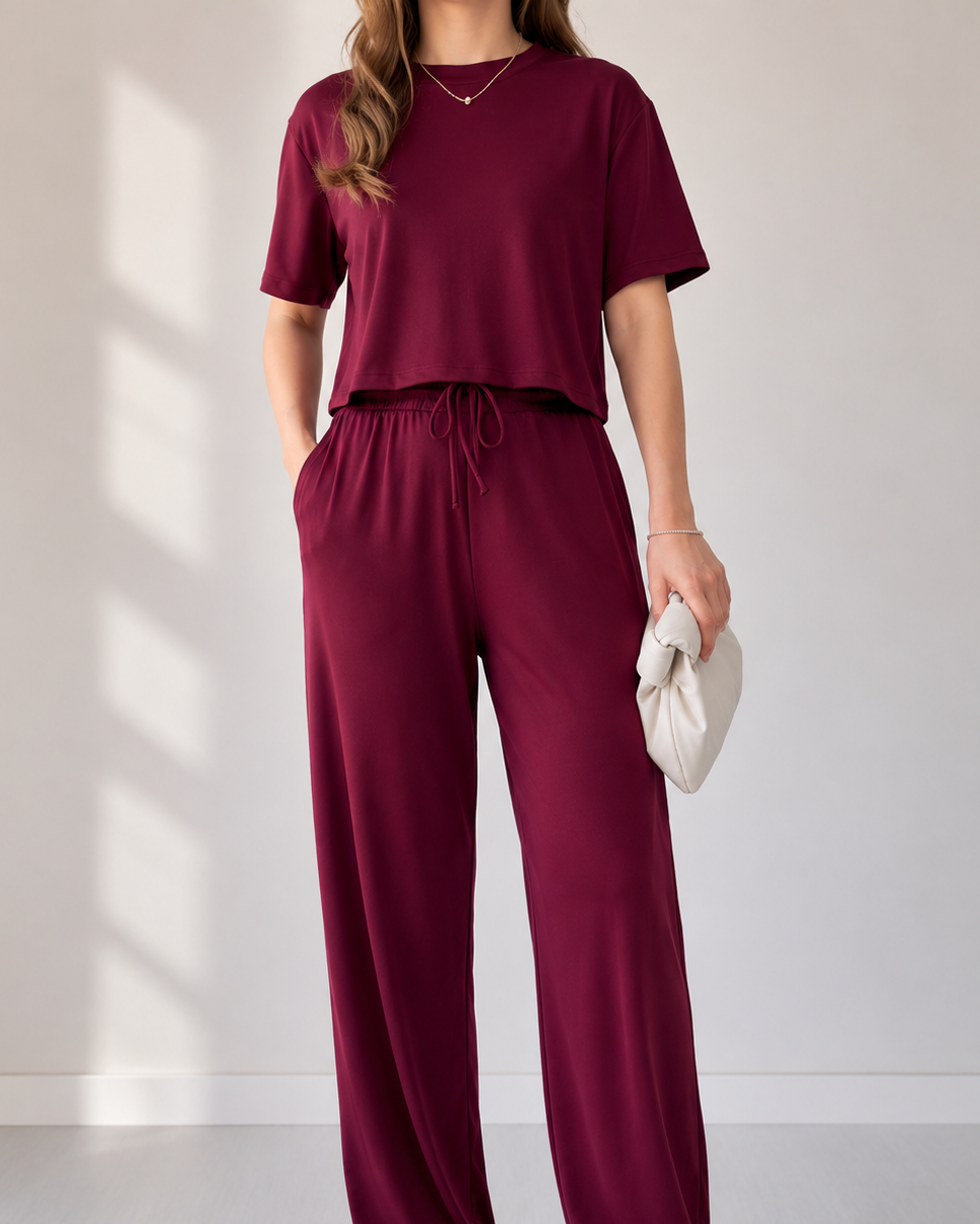 Liana | Completo comodo con t-shirt e pantaloni larghi