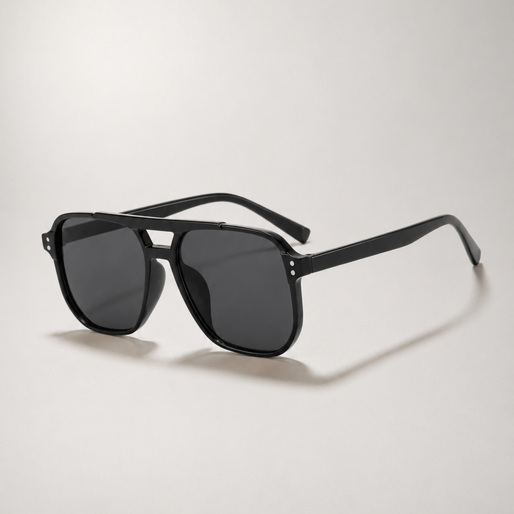 Occhiali da sole aviator squadrati con doppio ponte