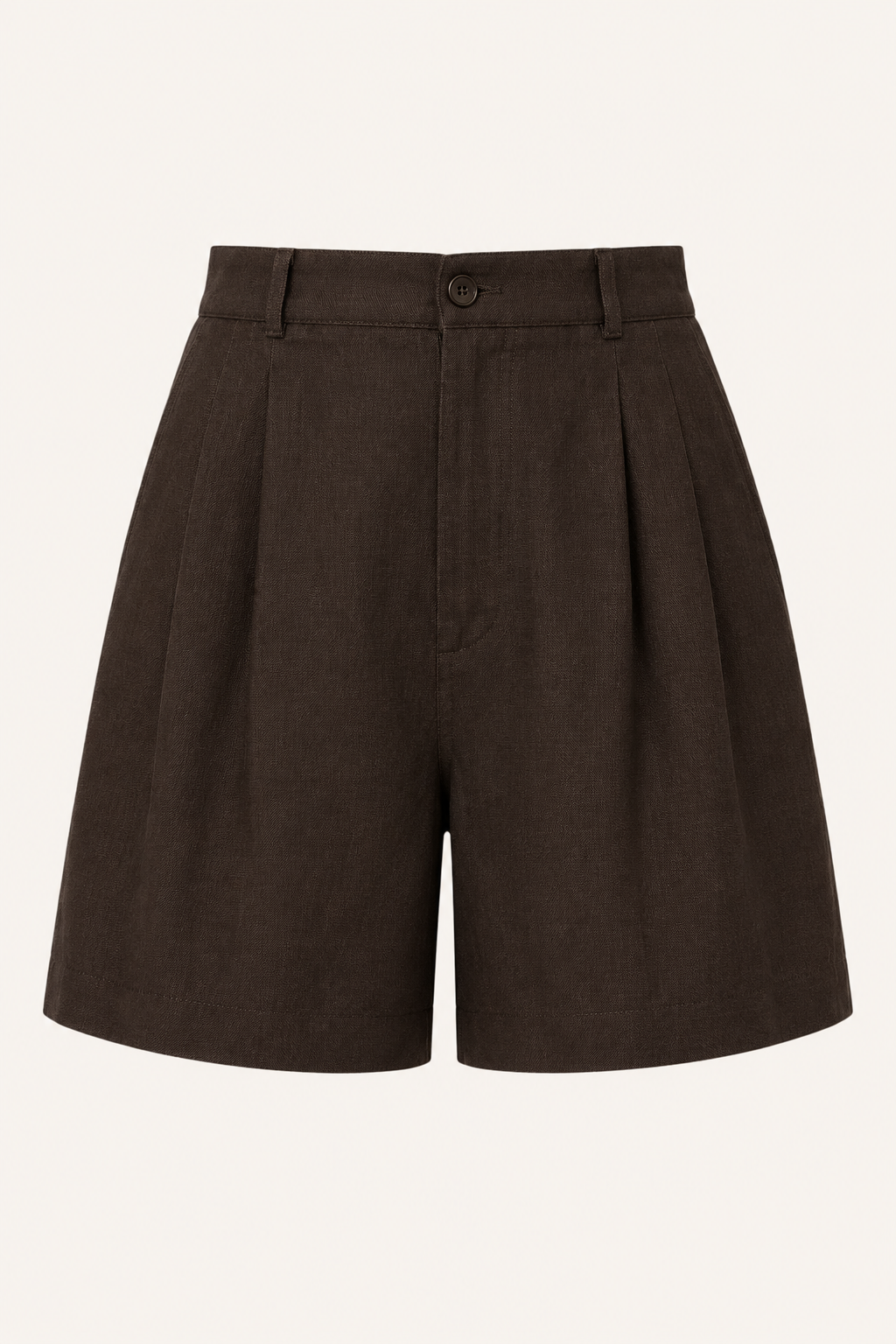 Pantaloni corti plissettati con vita alta